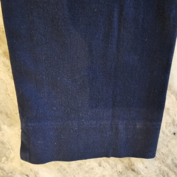 Dockers Women’s Navy Blue Stretch Trousers Size 2 Side Zip Flat Front Pants - Picture 5 of 9